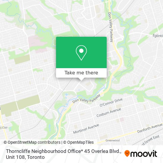 Thorncliffe Neighbourhood Office* 45 Overlea Blvd., Unit 108 map