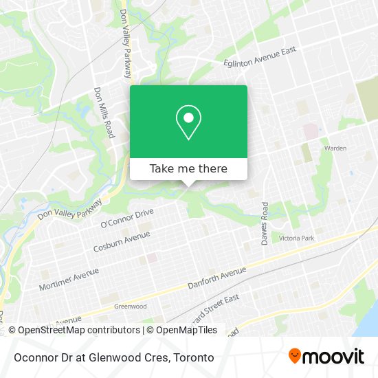 Oconnor Dr at Glenwood Cres map