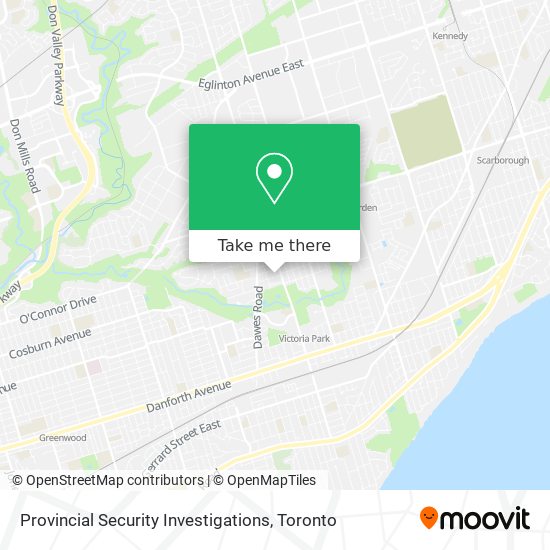 Provincial Security Investigations map