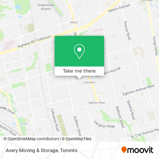 Avery Moving & Storage map