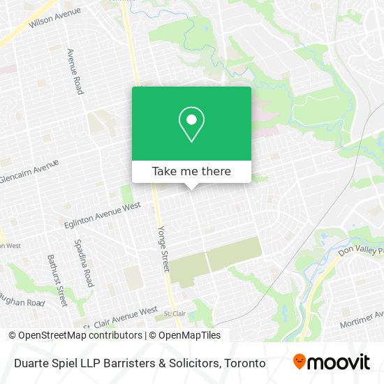 Duarte Spiel LLP Barristers & Solicitors map