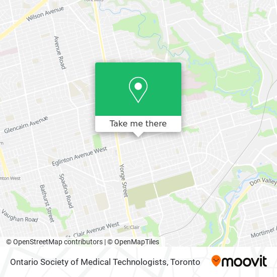 Ontario Society of Medical Technologists map