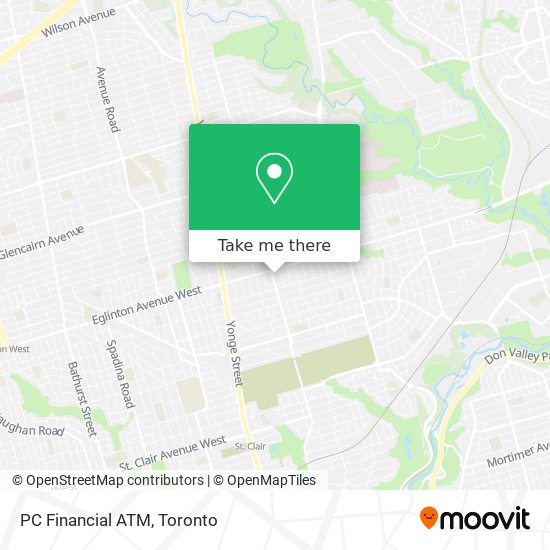 PC Financial ATM map