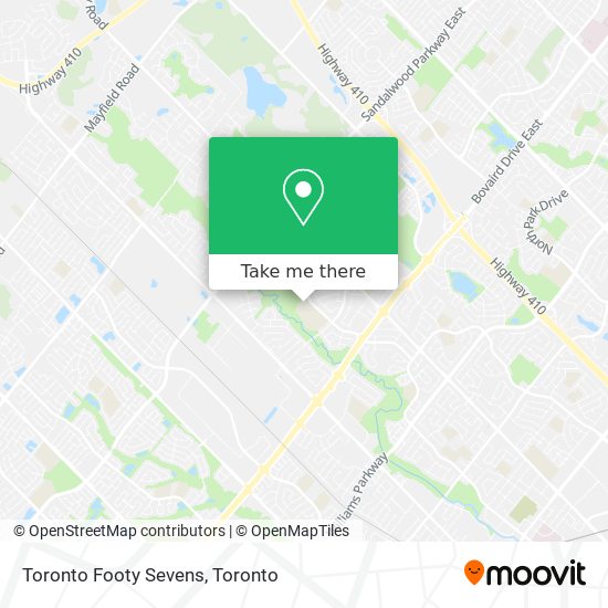 Toronto Footy Sevens map