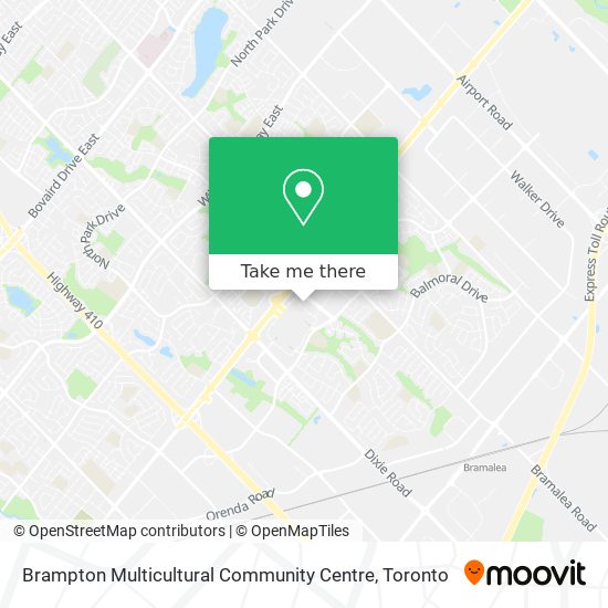 Brampton Multicultural Community Centre map