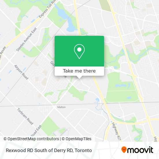 Rexwood RD South of Derry RD map