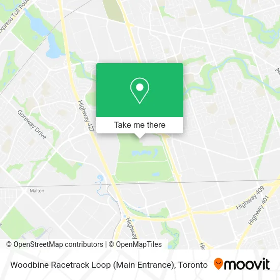 Woodbine Racetrack Loop (Main Entrance) map
