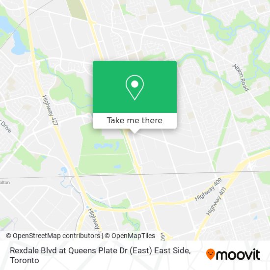 Rexdale Blvd at Queens Plate Dr (East) East Side map