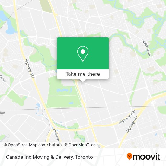 Canada Inc Moving & Delivery map