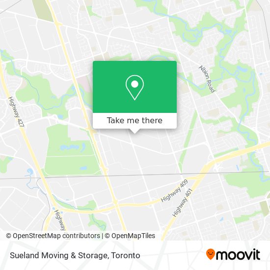 Sueland Moving & Storage map