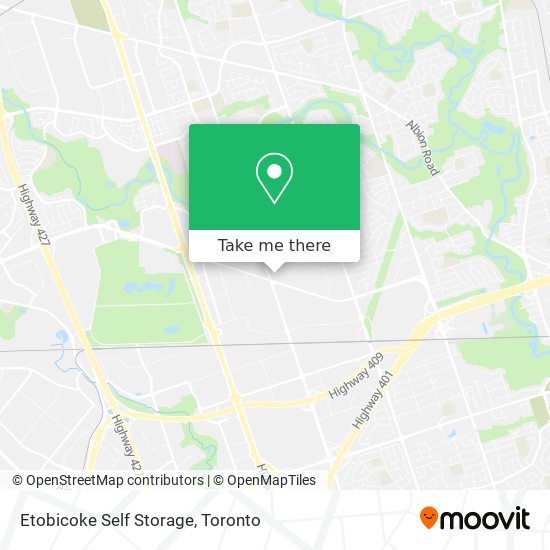 Etobicoke Self Storage map