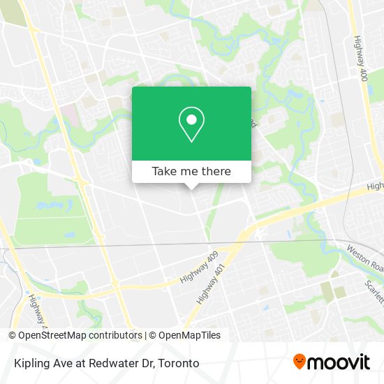 Kipling Ave at Redwater Dr map