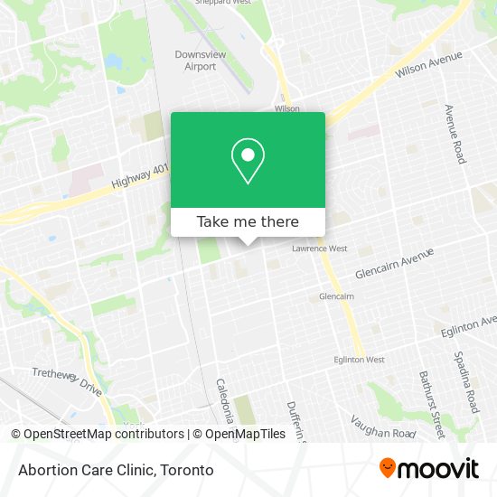 Abortion Care Clinic map