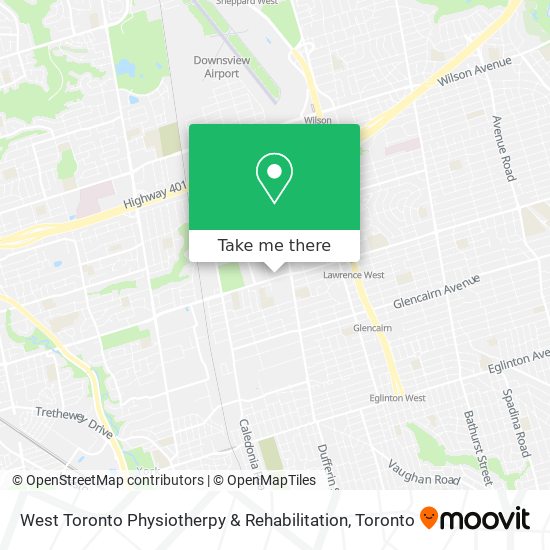 West Toronto Physiotherpy & Rehabilitation map