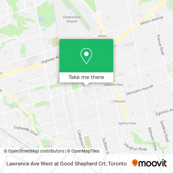 Lawrence Ave West at Good Shepherd Crt map