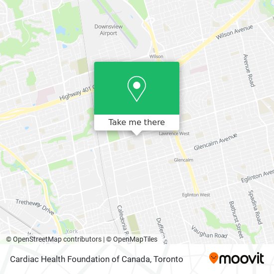 Cardiac Health Foundation of Canada map