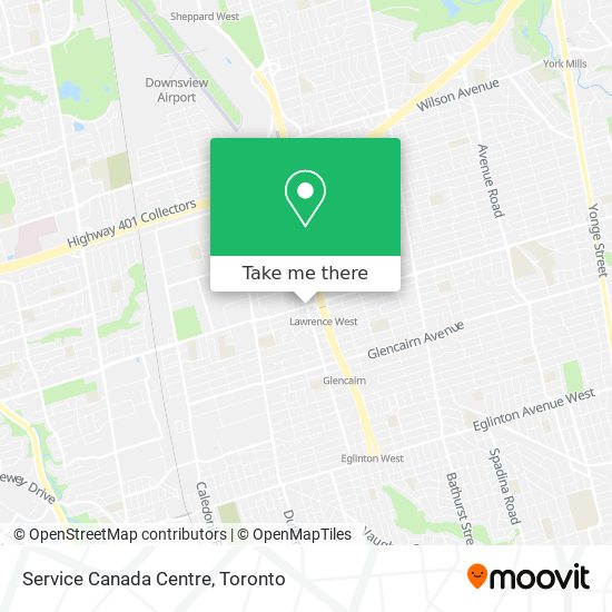 Service Canada Centre map