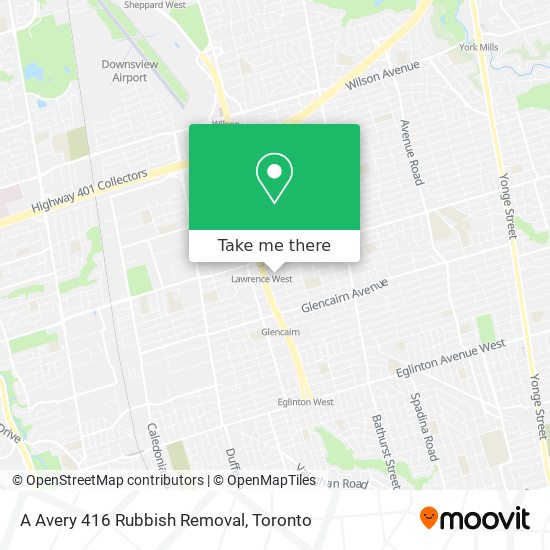 A Avery 416 Rubbish Removal map