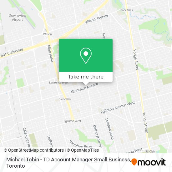 Michael Tobin - TD Account Manager Small Business map