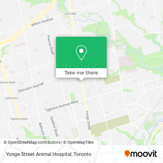 Yonge Street Animal Hospital map