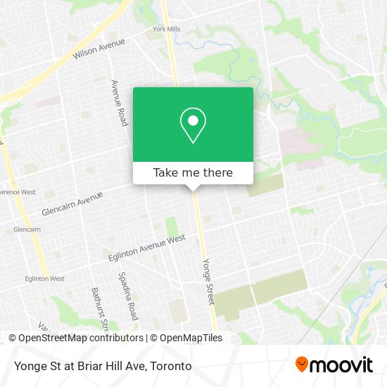 Yonge St at Briar Hill Ave plan
