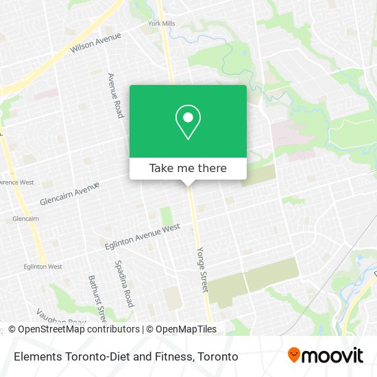Elements Toronto-Diet and Fitness map