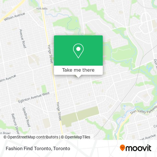 Fashion Find Toronto map