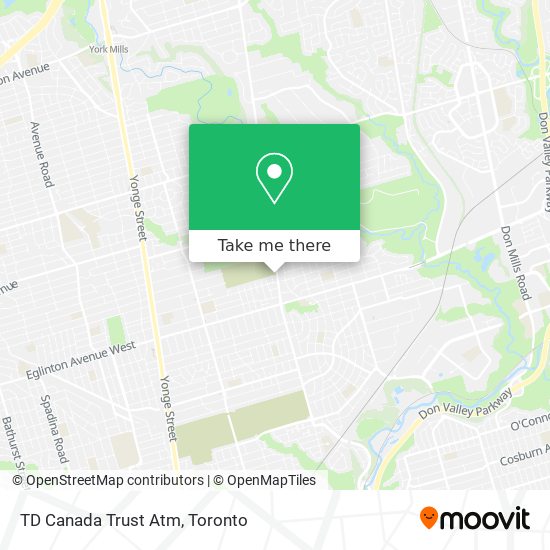 TD Canada Trust Atm map