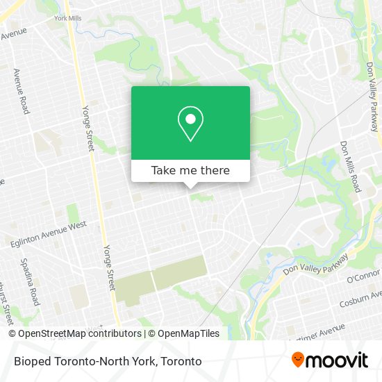 Bioped Toronto-North York map