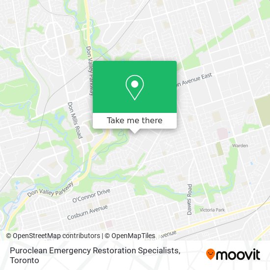 Puroclean Emergency Restoration Specialists map