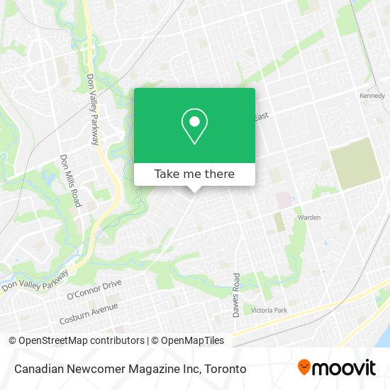 Canadian Newcomer Magazine Inc map