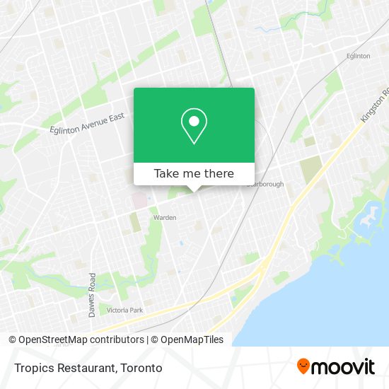 Tropics Restaurant plan