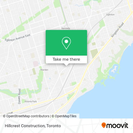 Hillcrest Construction map