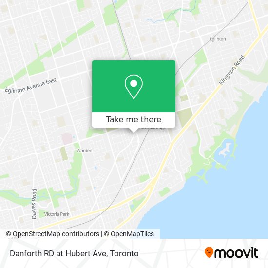 Danforth RD at Hubert Ave map