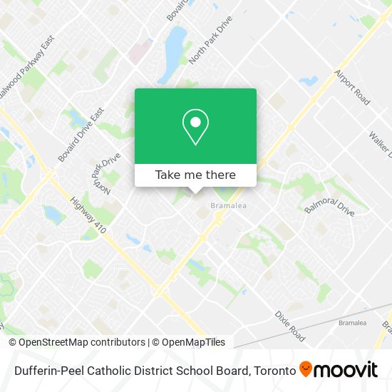 Dufferin-Peel Catholic District School Board map