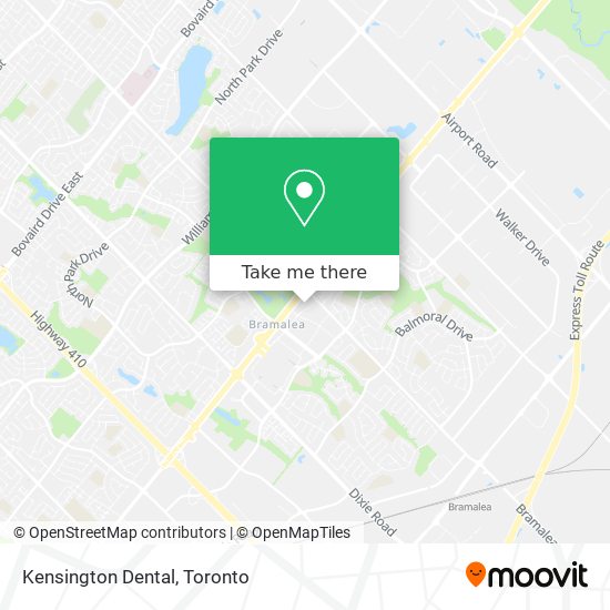 Kensington Dental map