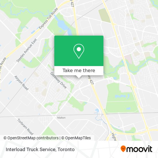 Interload Truck Service map