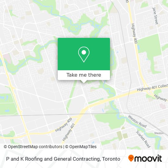P and K Roofing and General Contracting map