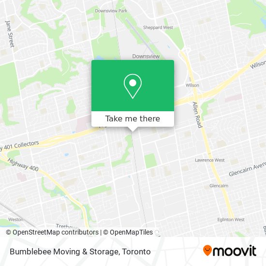 Bumblebee Moving & Storage map