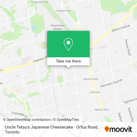 Uncle Tetsu's Japanese Cheesecake - Orfus Road map