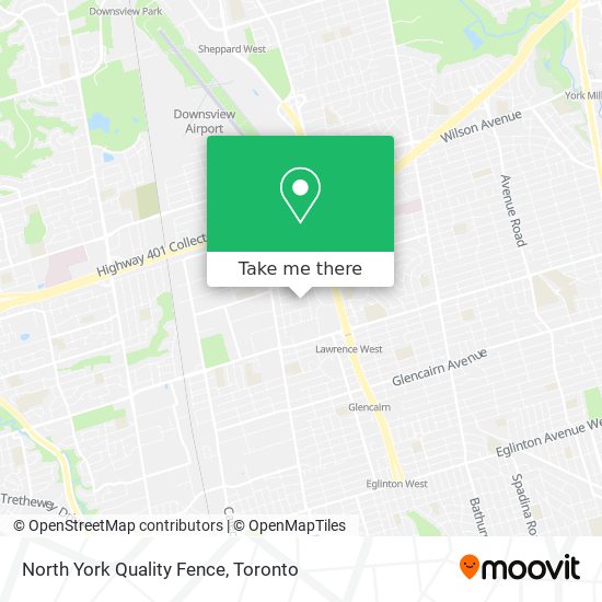 North York Quality Fence map