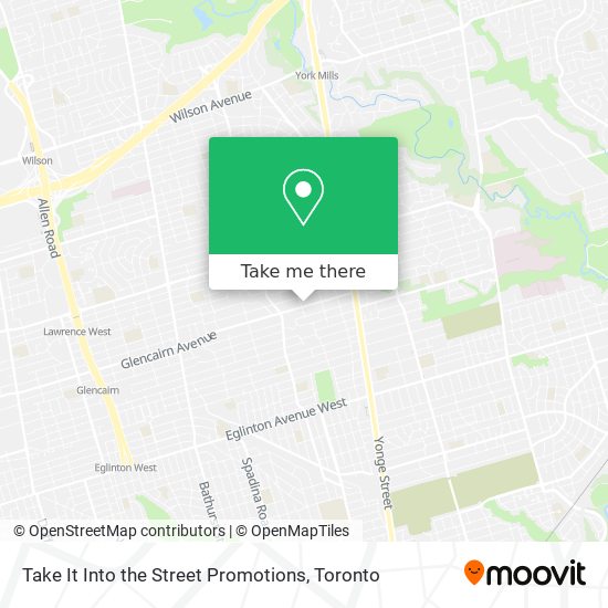 Take It Into the Street Promotions map