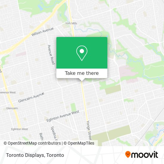 Toronto Displays map