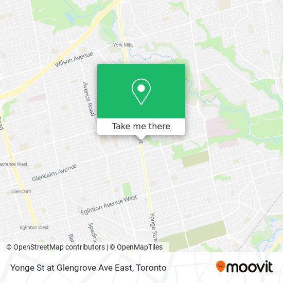 Yonge St at Glengrove Ave East map