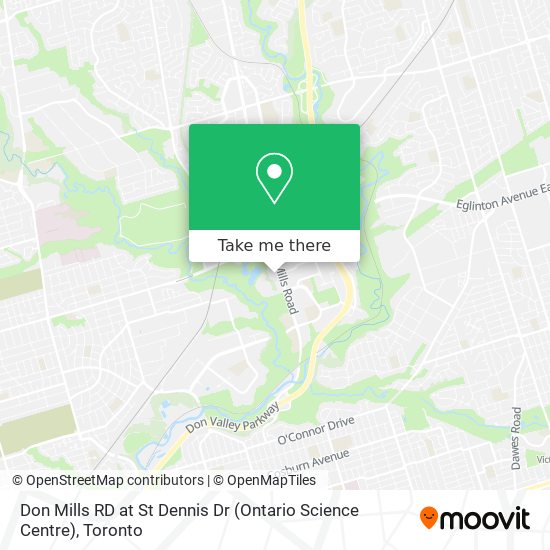 Don Mills RD at St Dennis Dr (Ontario Science Centre) map