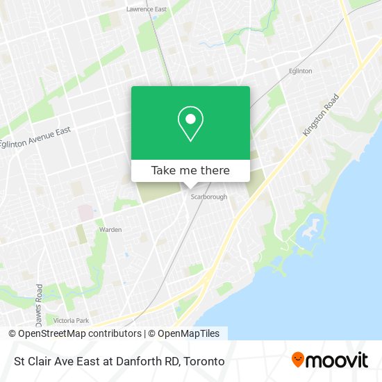 St Clair Ave East at Danforth RD map