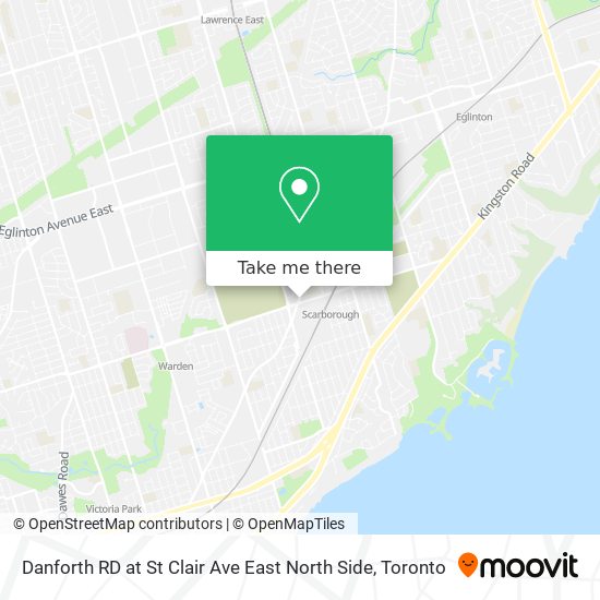 Danforth RD at St Clair Ave East North Side map