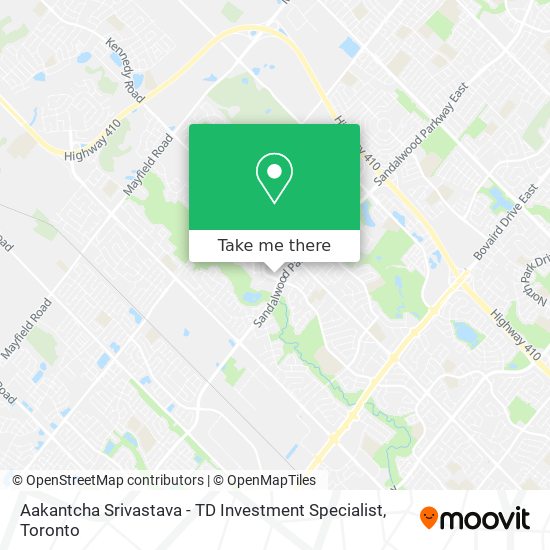 Aakantcha Srivastava - TD Investment Specialist map