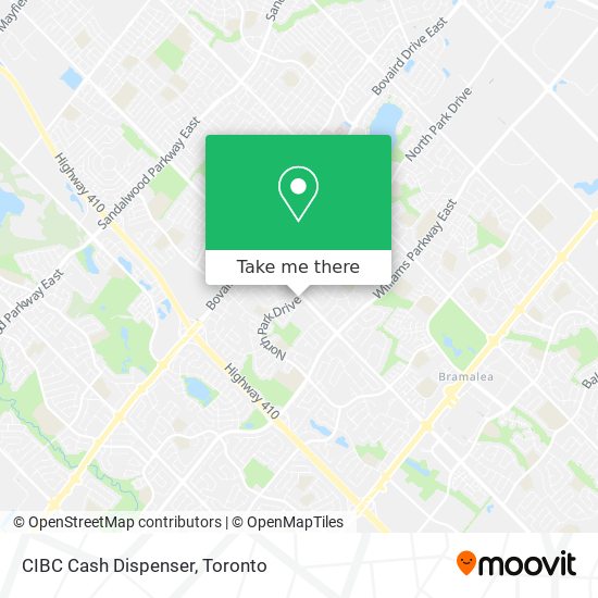 CIBC Cash Dispenser map