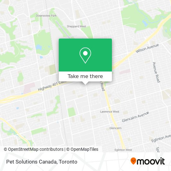 Pet Solutions Canada map